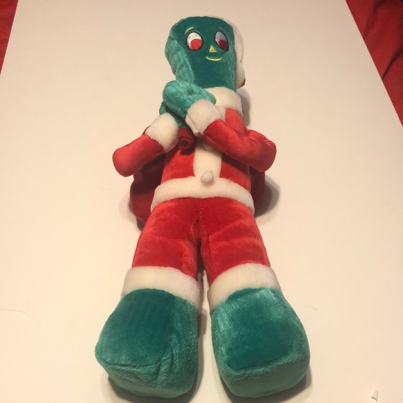 VTG Standing Gumby Santa Plush 16" Good Stuff 1999 Prema Toy Co. Rare Christmas - Picture 3 of 6